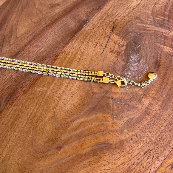 Baublebar Gold Tennis Necklace with Colorful Gemstones - Picture 7 of 8